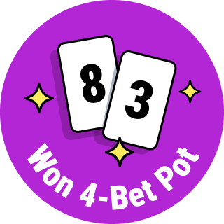 Won 4-Bet Pot with 83o