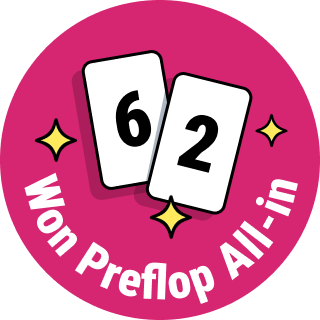 Won Preflop All-in with 62o