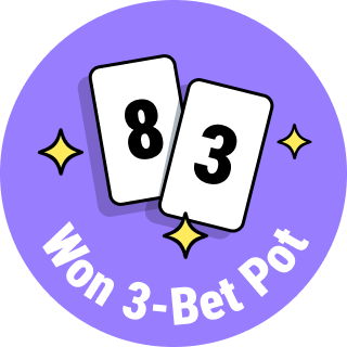 Won 3-Bet Pot with 83o